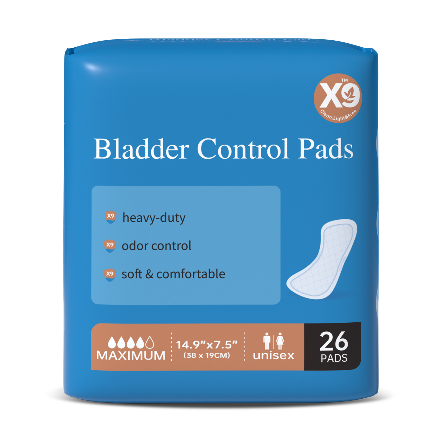 X9 Bladder Pads · 380 mm · 26 count