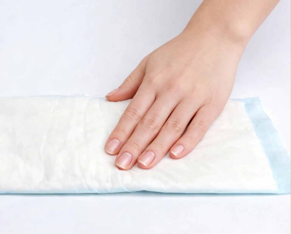 Protective underwear size chart and packaging