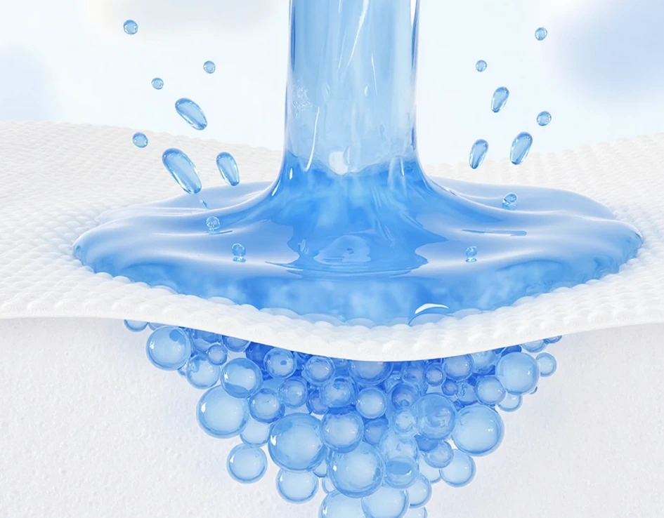 High absorbent polymer core structure