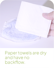 Dry surface after absorption test