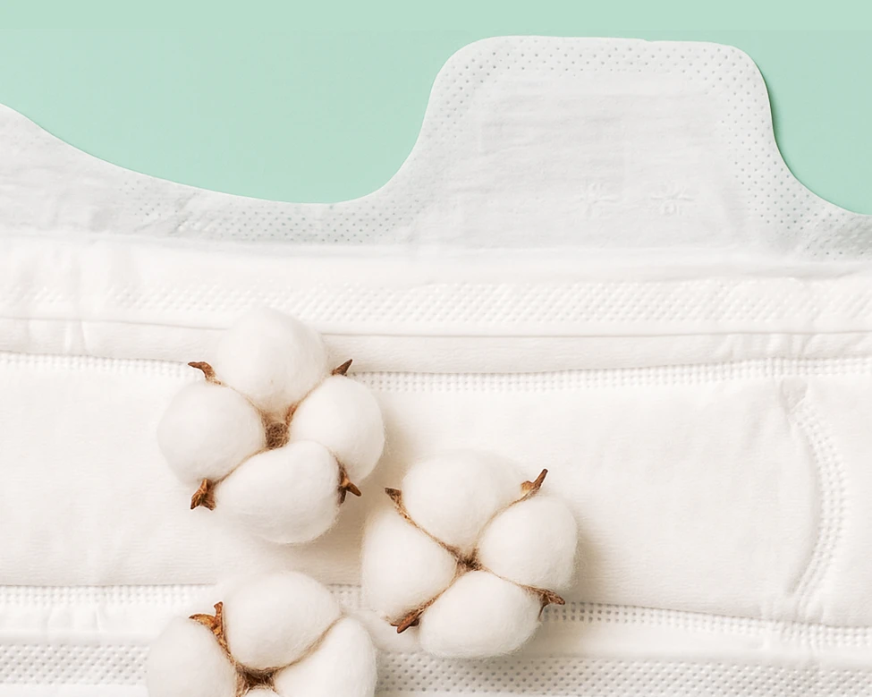 Cotton cover pad with cotton bolls