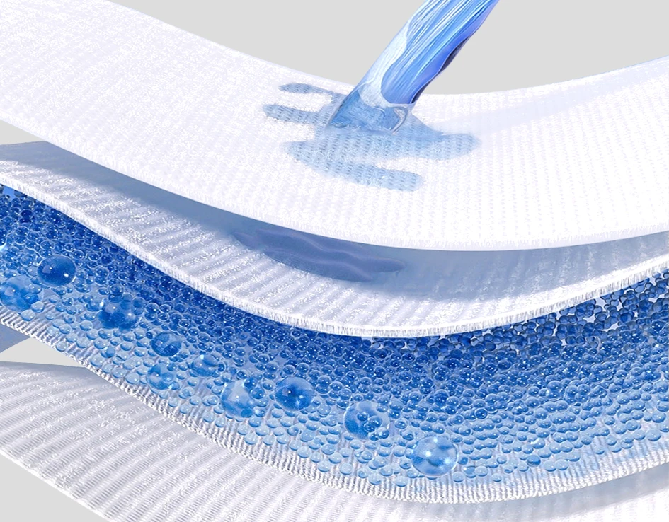 Multi-layer absorbent core with fast liquid absorption