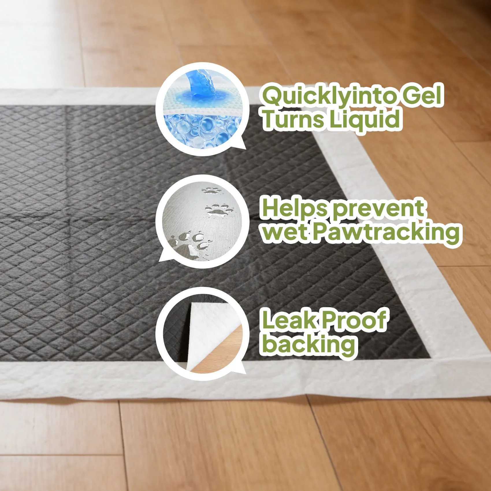 Activated charcoal  underpads