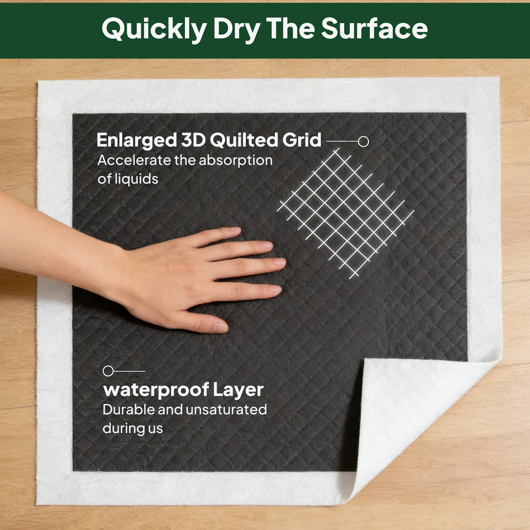 Activated charcoal  underpads