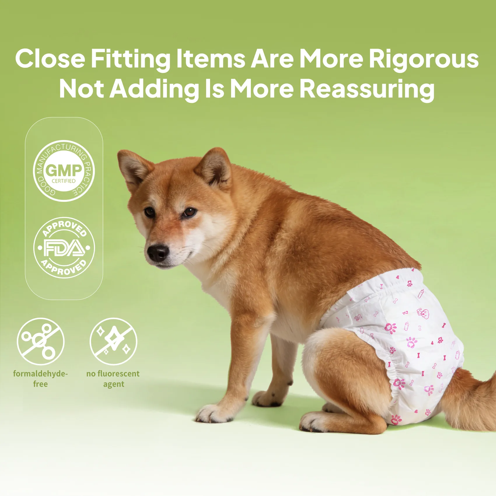 Disposable Female Dog Diapers – Ultra-Absorbent Dog Period Diapers for Heat, Estrus & Urinary Incontinence – Leak-Proof Physiological Pants with Tail Hole – 32 Count (XS/S/M/L)