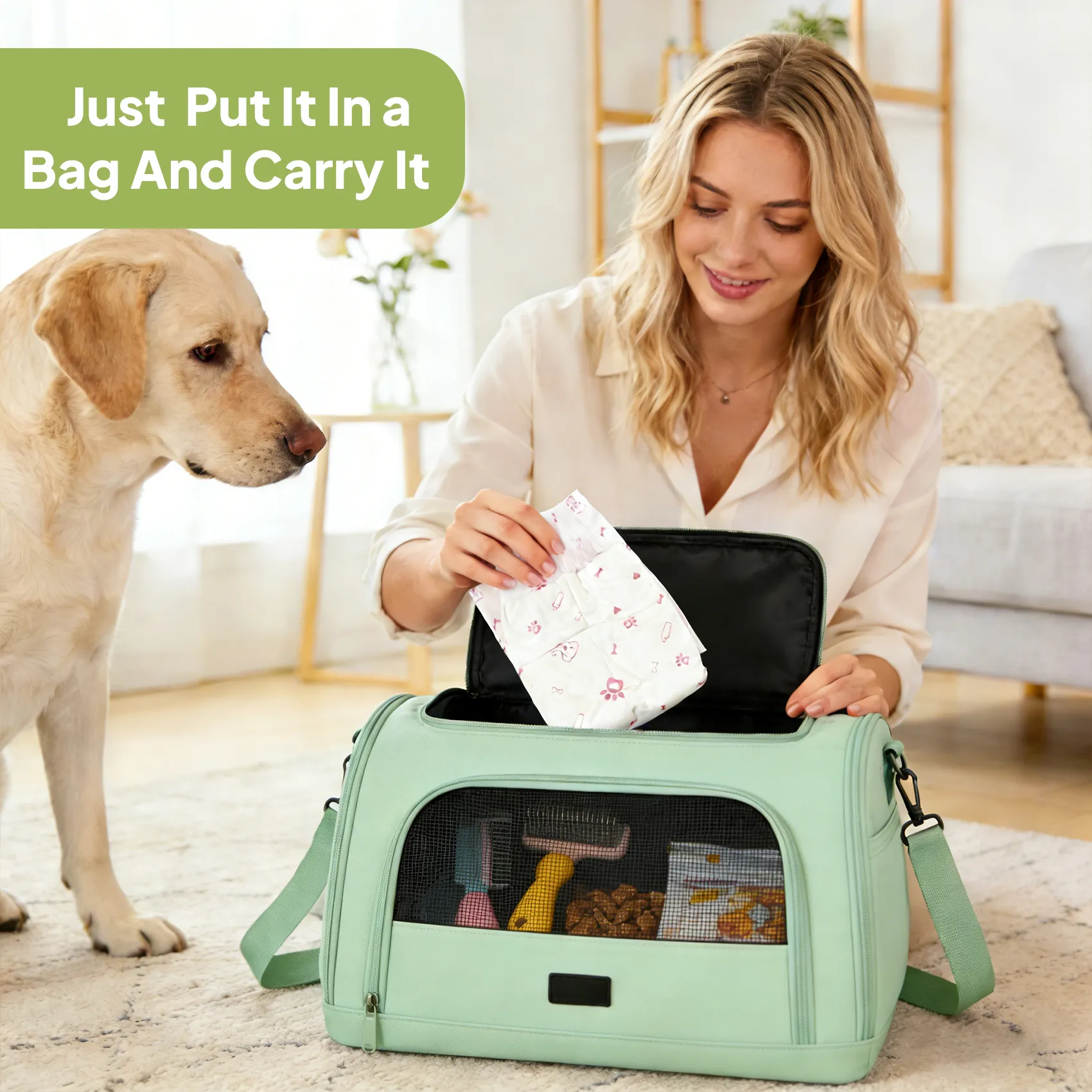 Disposable Female Dog Diapers – Ultra-Absorbent Dog Period Diapers for Heat, Estrus & Urinary Incontinence – Leak-Proof Physiological Pants with Tail Hole – 32 Count (XS/S/M/L)