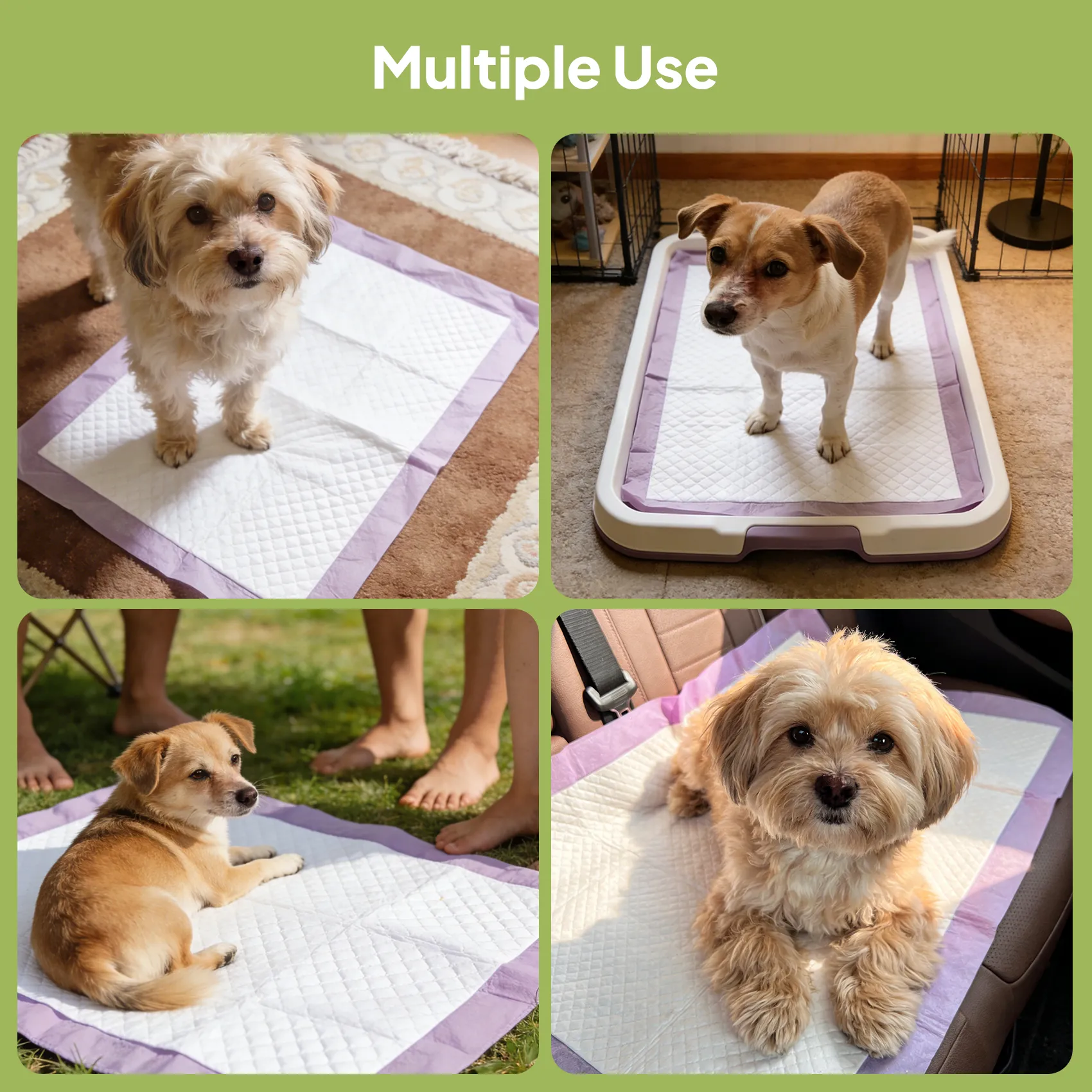 Lavender Scent Dog Training Pads 50 Count, Leak Proof & Quick Dry Puppy Pee Pads