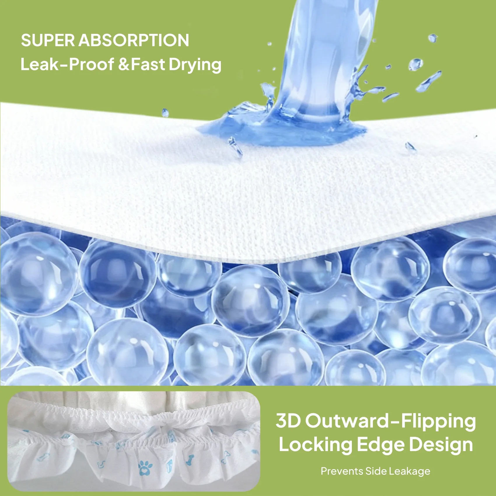 Disposable Male Dog Wraps – Ultra Absorbent Male Dog Diapers with Leak-Proof Protection, Belly Bands for Incontinence, Marking & Travel – 50 Count (XS/S/M/L/XL)