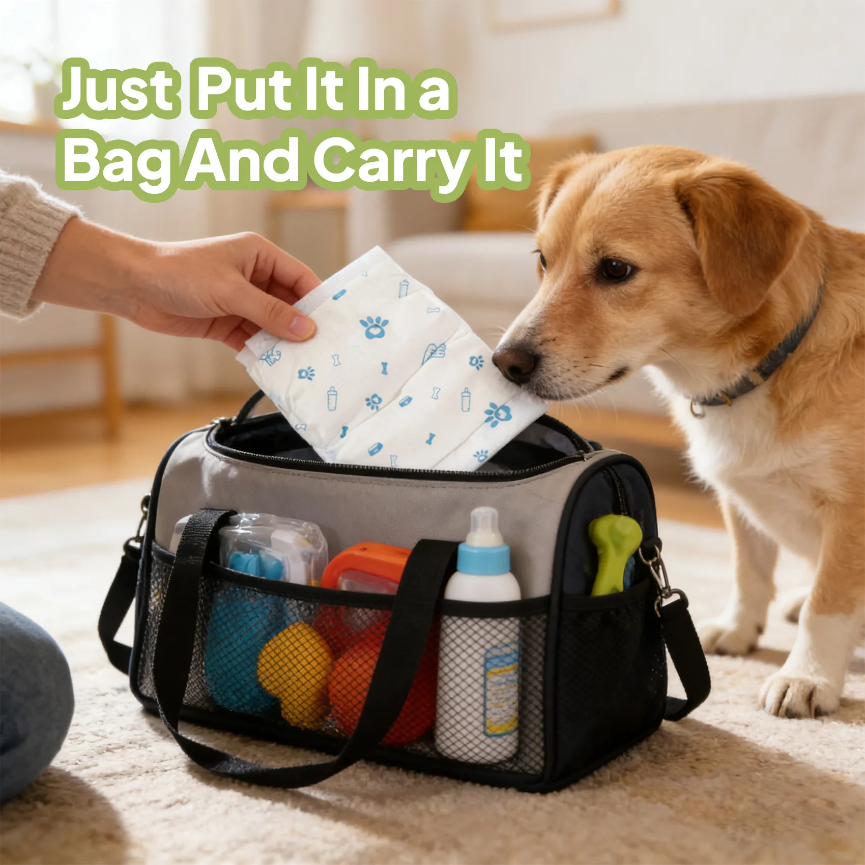 Disposable Male Dog Wraps – Ultra Absorbent Male Dog Diapers with Leak-Proof Protection, Belly Bands for Incontinence, Marking & Travel – 50 Count (XS/S/M/L/XL)